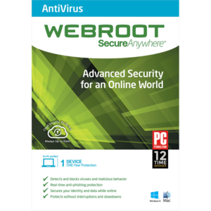 Webroot Antivirus - 1-Year / 3-Device